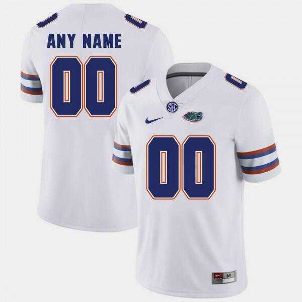 Men%27s Florida Gators Customized White Jersey